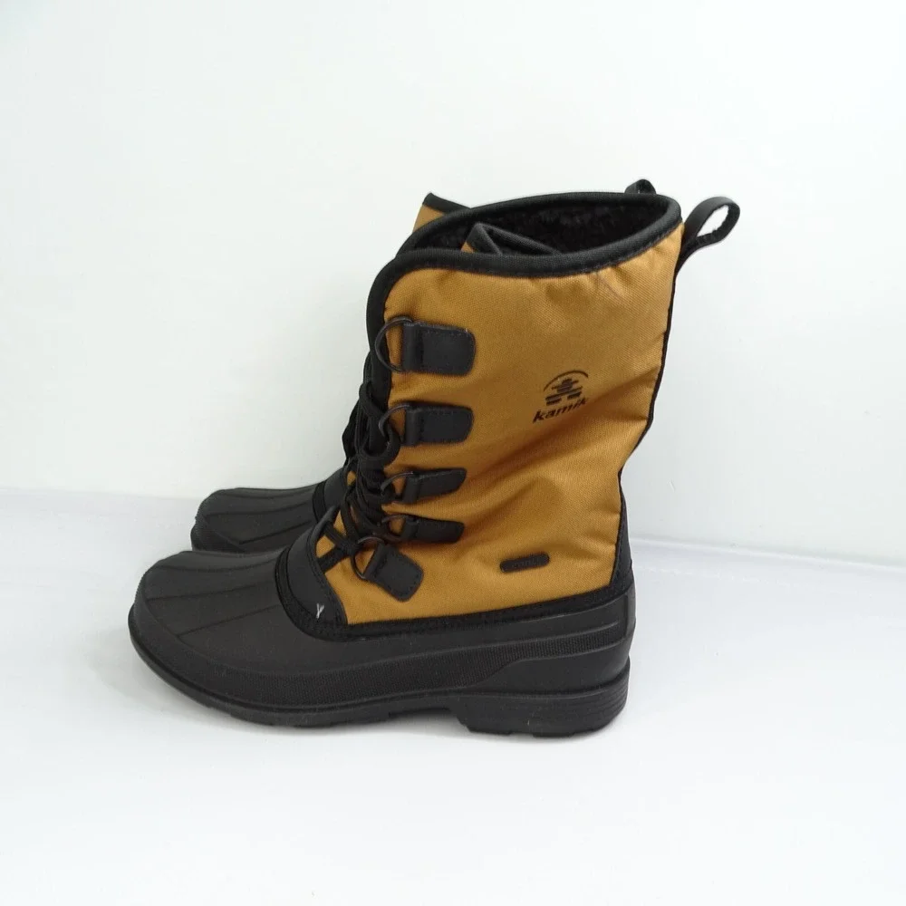 New Kamik William Nylon Boot Men's Tan Size 10 Lace Up Waterproof Seams Insulati